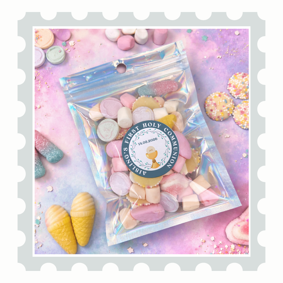Personalised Holy Communion Stickers - Blue Chalice - Stickers - Printarelle