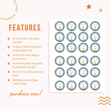 Personalised Holy Communion Stickers - Blue Chalice - Stickers - Printarelle