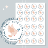 Personalised Holy Communion Stickers - Dove - Stickers - Printarelle