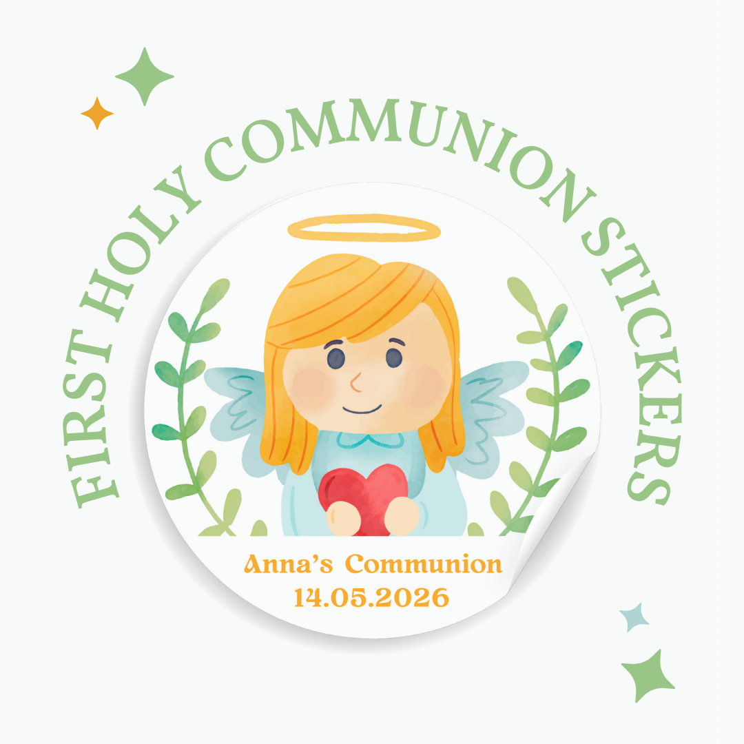 Personalised Holy Communion Stickers for Girls - Stickers - Printarelle