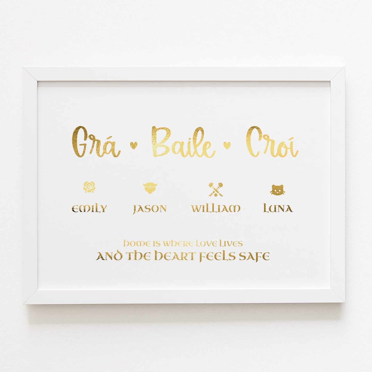 Personalised Irish Family Name Print | Custom Wall Art - Prints - Printarelle