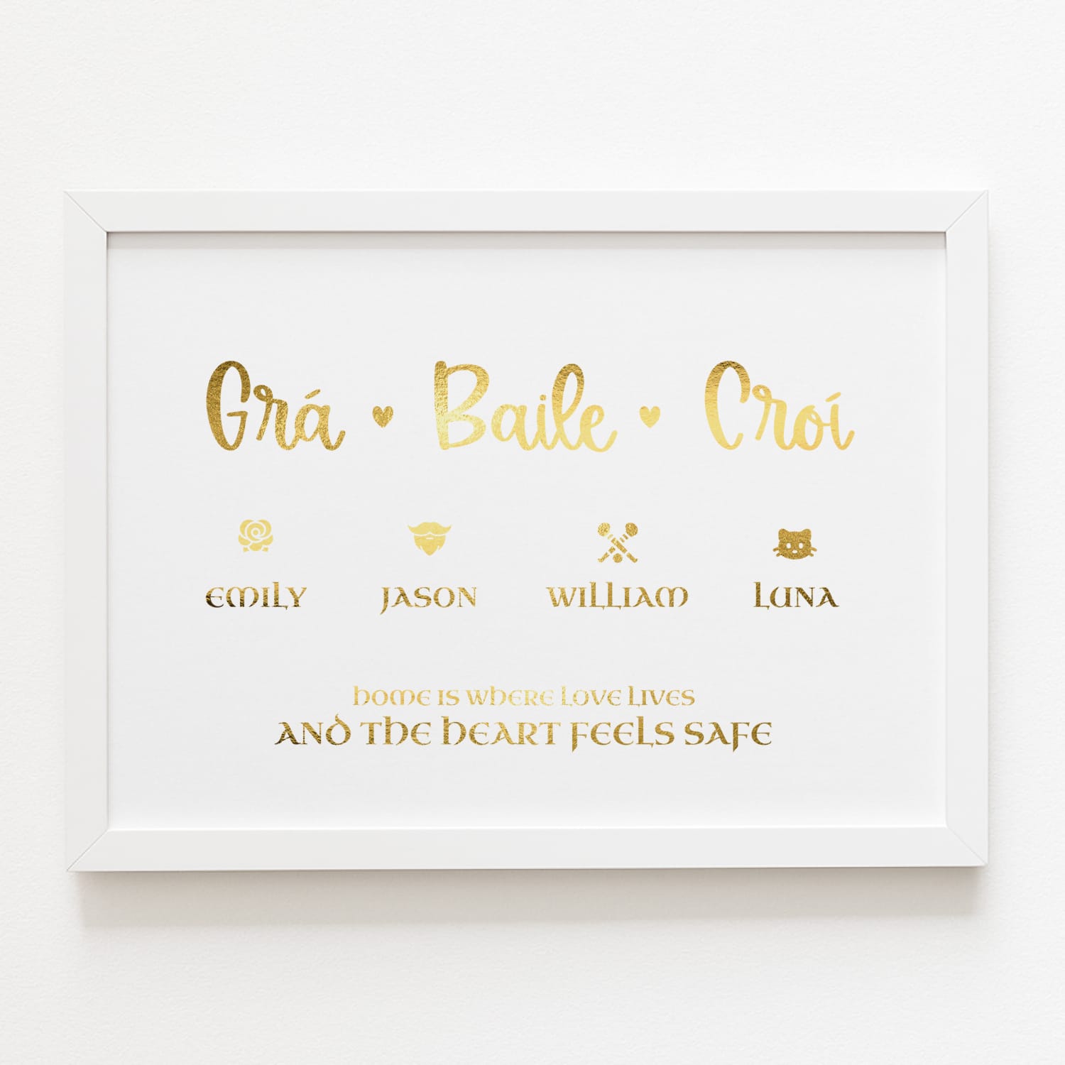 Personalised Irish Family Name Print | Custom Wall Art - Prints - Printarelle
