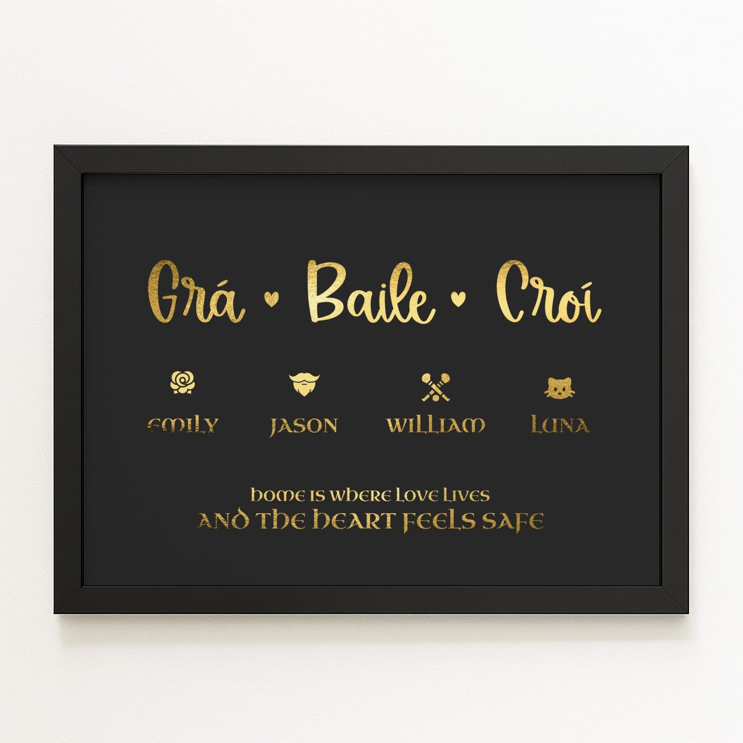 Personalised Irish Family Name Print | Custom Wall Art - Prints - Printarelle