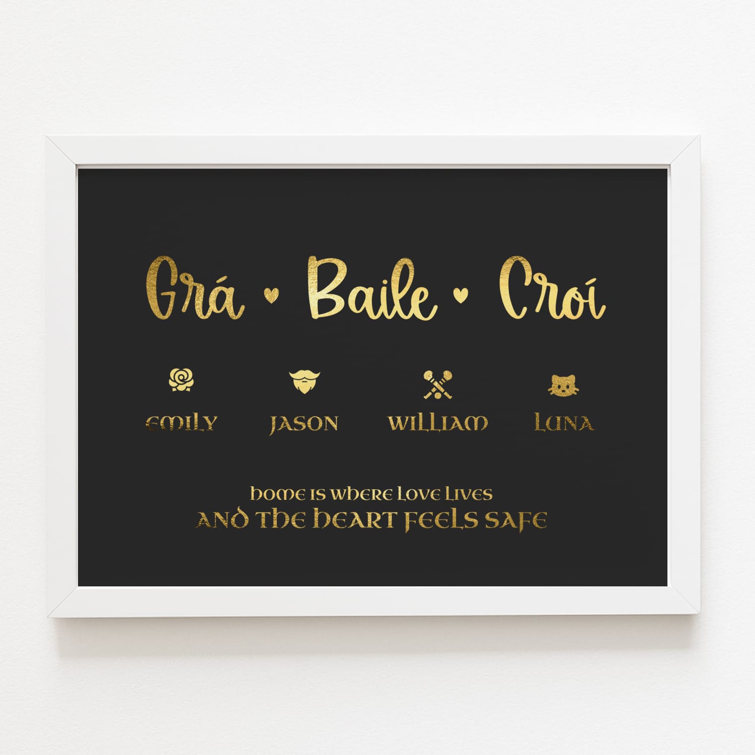 Personalised Irish Family Name Print | Custom Wall Art - Prints - Printarelle
