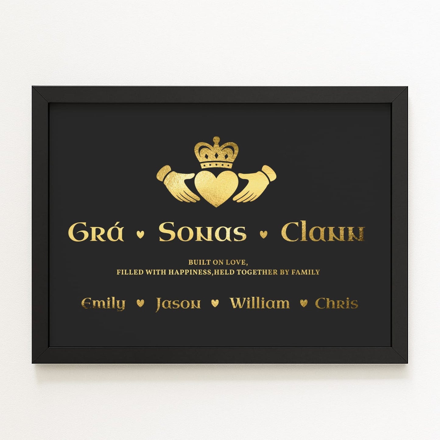 Personalised Irish Family Quote Print | Custom Name Wall Art - Prints - Printarelle