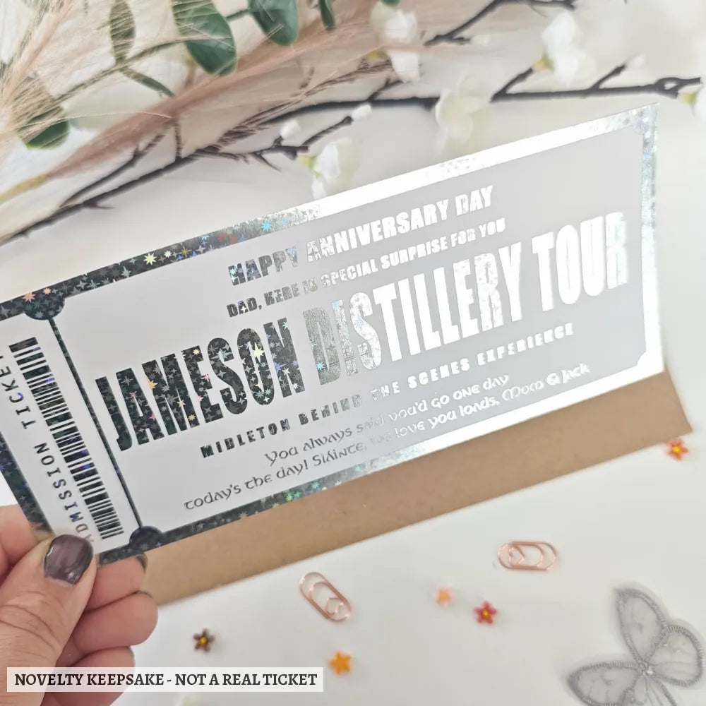 Personalised Jameson Distillery Tour Ticket | Anniversary & Birthday Gift - jameson distillery, distillery tour,
