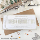 Personalised Jameson Distillery Tour Ticket | Anniversary & Birthday Gift - jameson distillery, distillery tour,