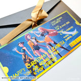 Personalised K-Pop Concert Foil Ticket | Christmas Reveal Gift - personalised k-pop, k-pop concert foil, gold foil