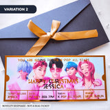 Personalised K-Pop Concert Foil Ticket - personalised foil, concert foil ticket, k-pop concert, personalized foil