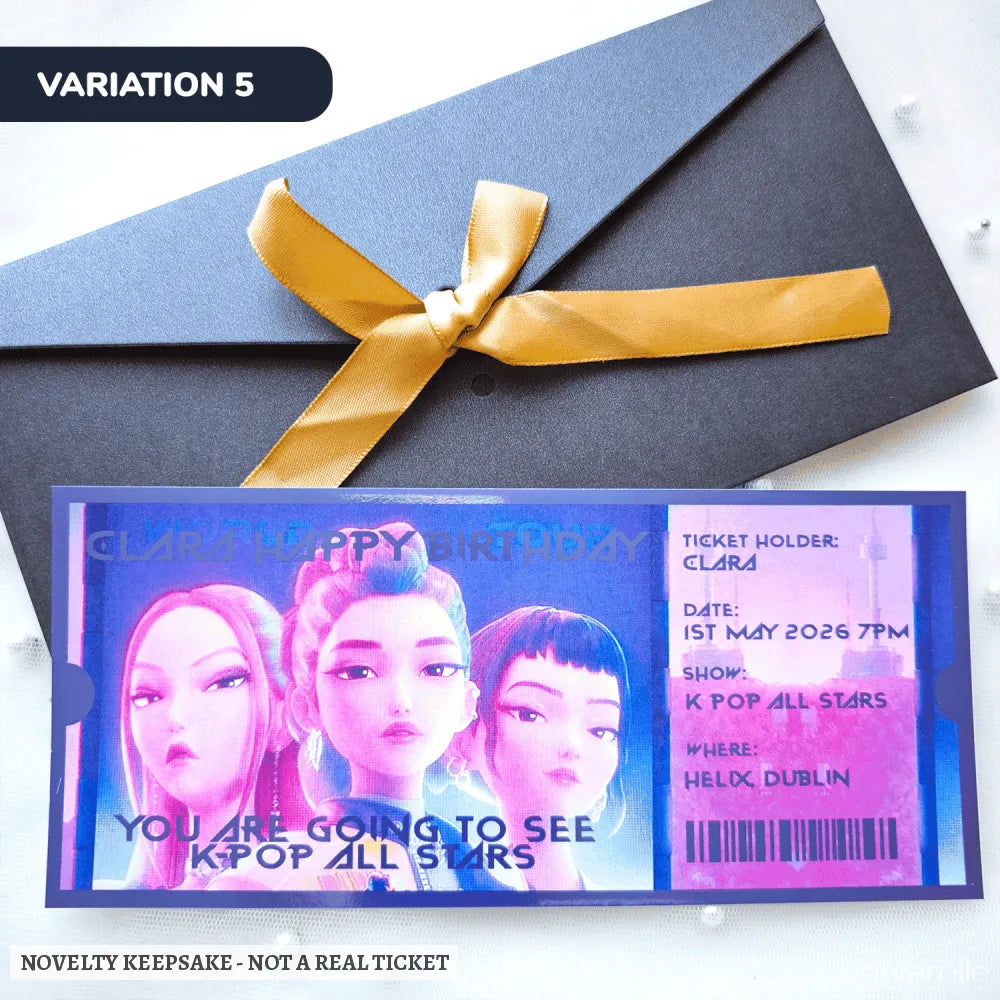Personalised K-Pop Concert Foil Ticket - personalised foil, concert foil ticket, k-pop concert, personalized foil