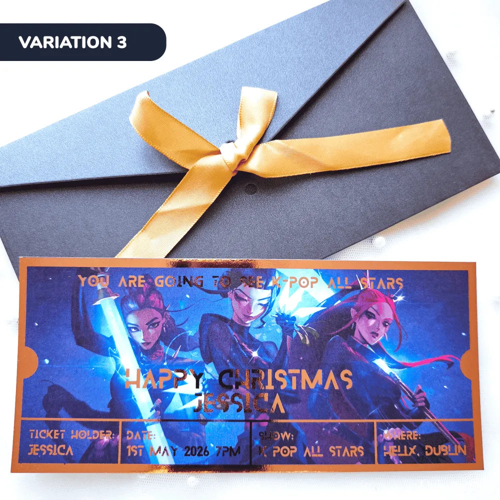 Personalised K-Pop Concert Foil Ticket - Foil Ticket
