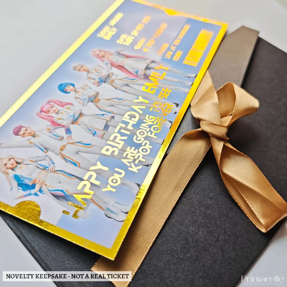 Personalised K-Pop Forever Concert Foil Ticket - personalised k-pop, concert foil ticket, add names, personalized foil