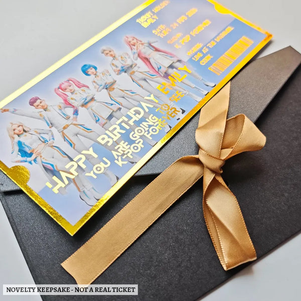 Personalised K-Pop Forever Concert Foil Ticket - personalised k-pop, concert foil ticket, add names, personalized foil