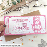 Personalised Legoland Windsor Resort Birthday Ticket - foil tickets, personalised legoland windsor, personalised