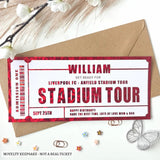 Personalised Liverpool Stadium Tour Ticket Gift | Football Birthday Surprise - stadium tour, stadium tour ticket, tour