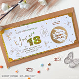 Personalised Milestone Birthday Scratch-to-Reveal Ticket | Gold Glitter Foil - personalised milestone birthday, gold