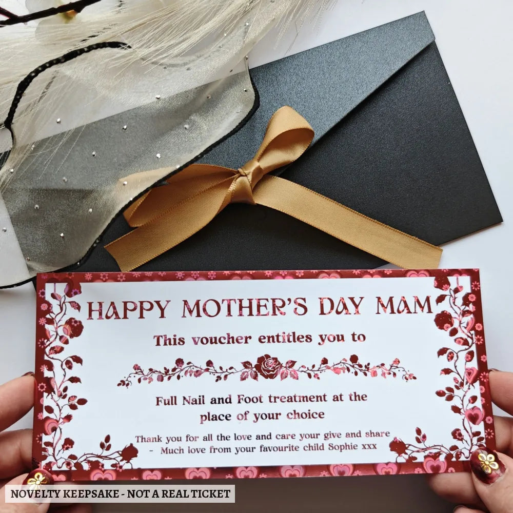 Personalised Mother’s Day Spa Voucher Ticket Ireland - mother’s day, day spa voucher, day spa, spa voucher,