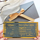 Personalised Mother’s Day Spa Voucher Gold Foil DL Ireland - Foil Tickets - Printarelle