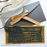 Personalised Mother’s Day Spa Voucher Gold Foil DL Ireland - gold foil, mother’s day, spa voucher, foil colours, gold