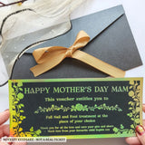 Personalised Mother’s Day Spa Voucher Gold Foil - mother’s day, spa voucher, foil colours, foil spa voucher, 210mm x