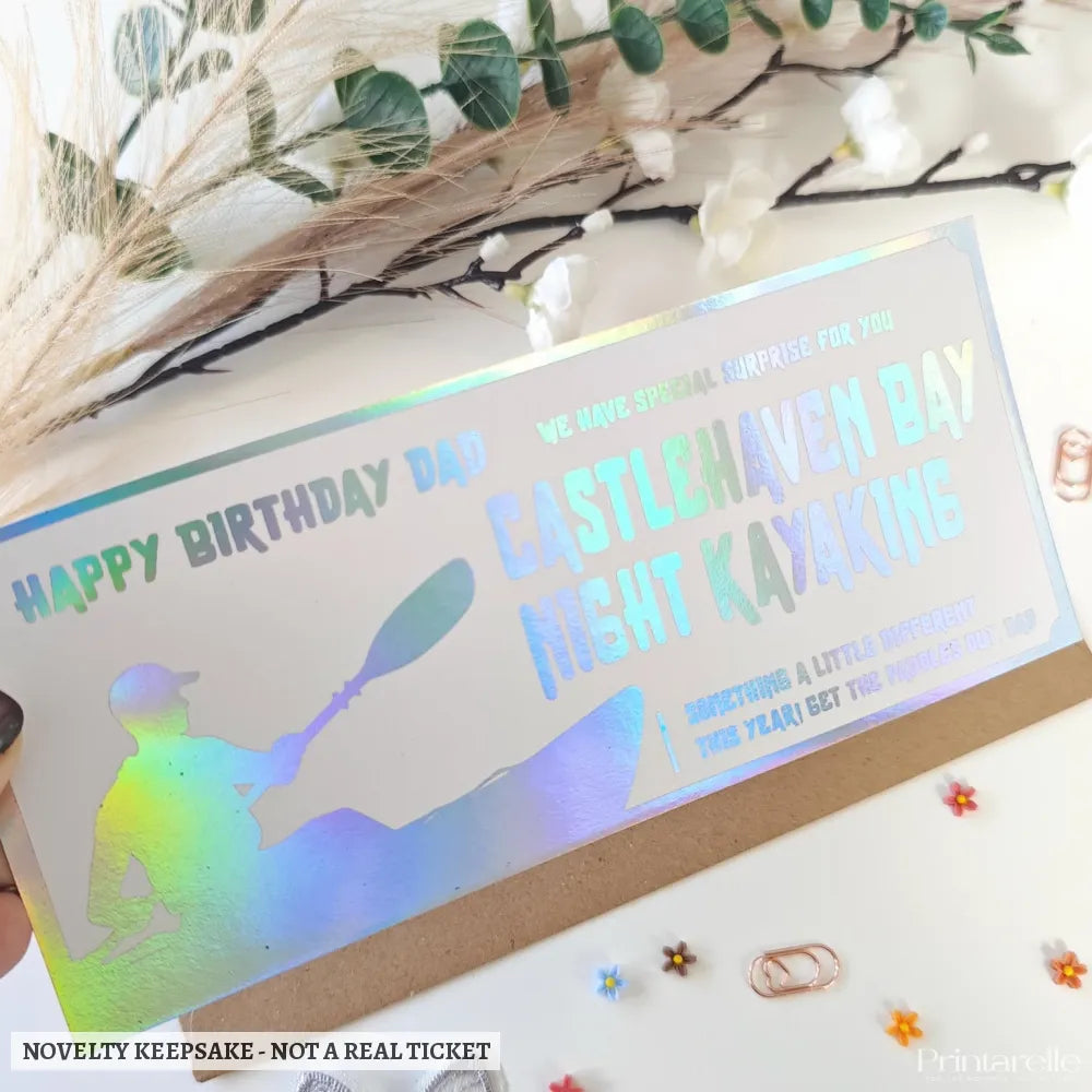 Personalised Night Kayaking Gift Ticket | Unique Outdoor Birthday Surprise Ireland - night kayaking, experience gifts,