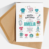 Personalised Nurse Birthday Card - personalised nurse birthday, nurse birthday card, personalised nurse, nurse