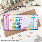 Personalised Pleasure Beach Resort Birthday Ticket | Kids Surprise Gift - pleasure beach resort, pleasure beach, beach