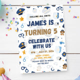 Personalised Police Officer Birthday Party Invitation - police officer birthday, police officer, officer birthday,