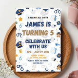 Personalised Police Officer Birthday Party Invitation - police officer birthday, police officer, officer birthday,
