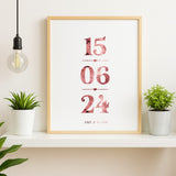 Personalised Wedding Date Print with Foil