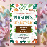 Personalised Safari Adventure Birthday Party Invitation - safari adventure, safari adventure birthday, adventure