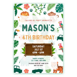 Personalised Safari Adventure Birthday Party Invitation - safari adventure, safari adventure birthday, adventure