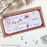 Personalised Scratch-to-Reveal Holiday Ticket | Foil Finish - personalised scratch-to-reveal holiday, personalised