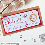 Personalised Scratch-to-Reveal Holiday Ticket | Foil Finish - personalised scratch-to-reveal holiday, personalised