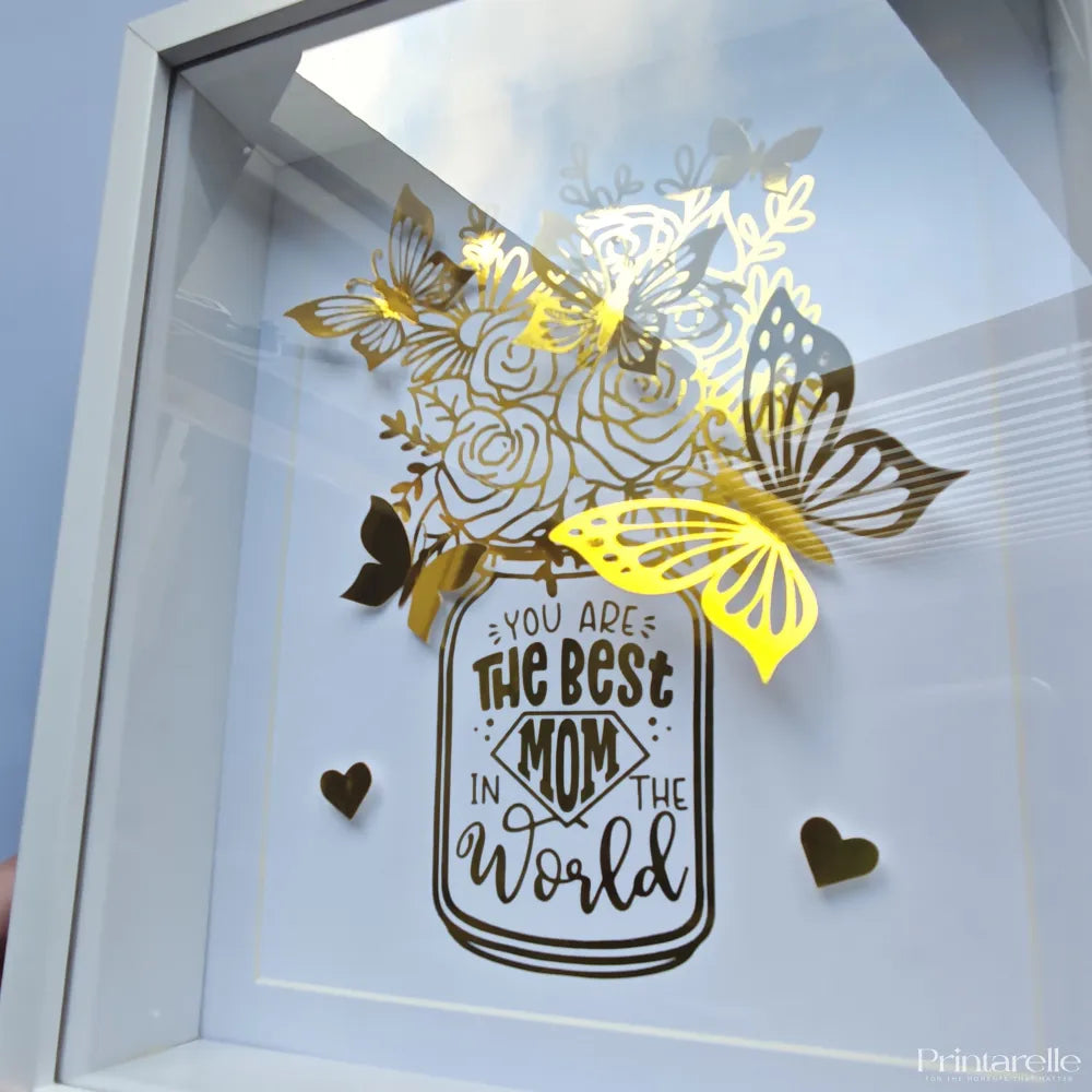 Personalised Shadow Box Frame - Best Mom Gift - Handmade in Ireland - Shadow Box Frame - Printarelle