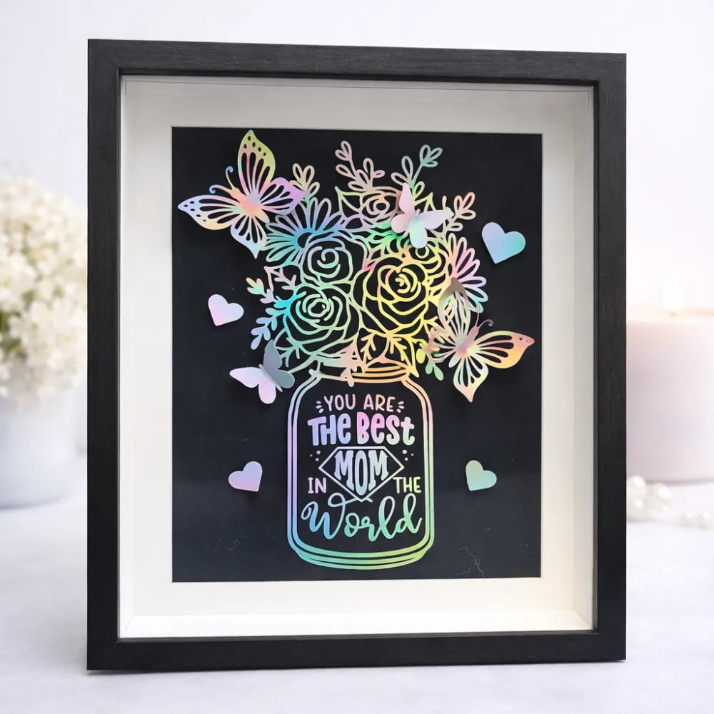 Personalised Shadow Box Frame - Best Mom Gift - Handmade in Ireland - Shadow Box Frame - Printarelle