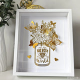 Personalised Shadow Box Frame - Best Mom Gift - Handmade in Ireland - Shadow Box Frame - Printarelle