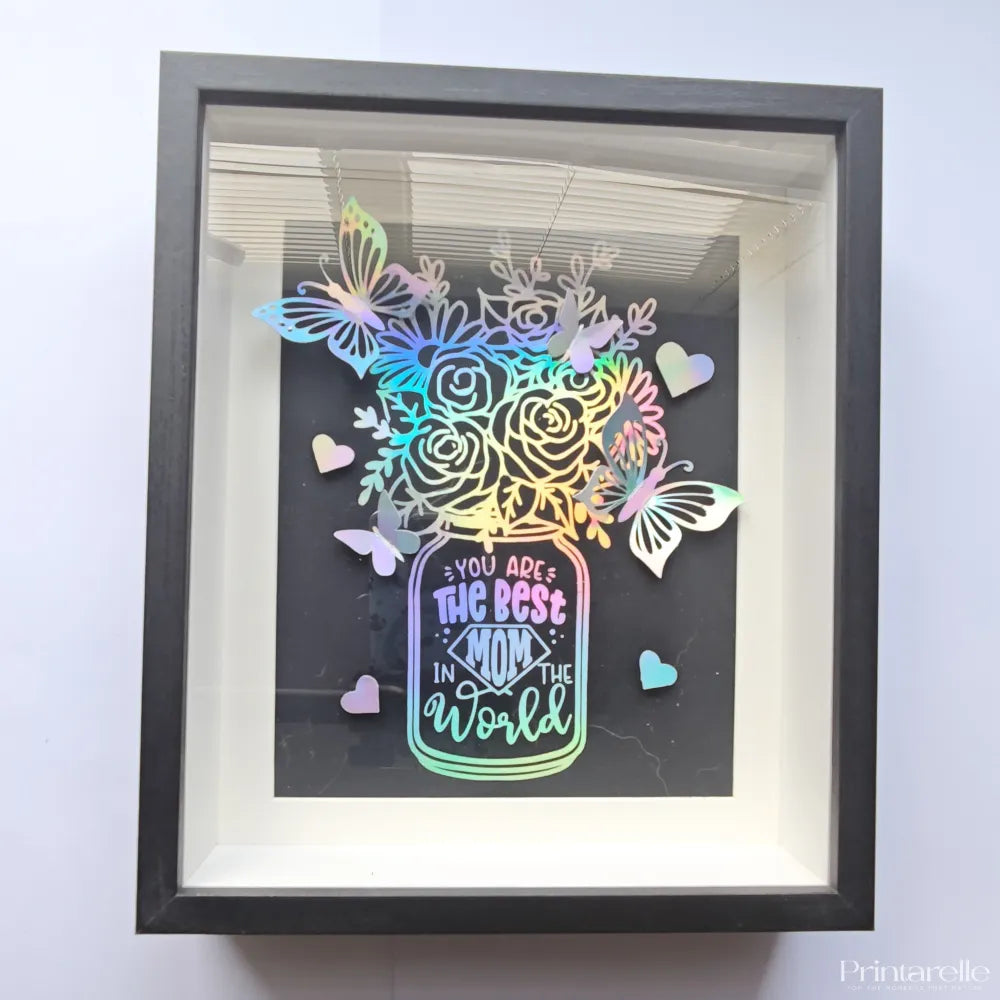 Personalised Shadow Box Frame - Best Mom Gift - Handmade in Ireland - Shadow Box Frame - Printarelle