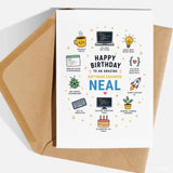 Personalised Software Engineer Birthday Card - software engineer, personalised software engineer, software engineer
