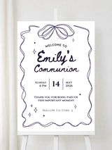 Personalised Sparkle Frame First Holy Communion Welcome Sign