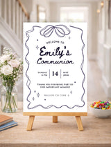 Personalised Sparkle Frame First Holy Communion Welcome Sign