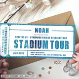 Personalised Stamford Bridge Stadium Tour Ticket Gift | Chelsea FC Birthday Surprise - stadium tour, stadium tour