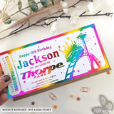 Personalised Thorpe Park Birthday Ticket | Kids Surprise Gift - thorpe park, personalised thorpe park, thorpe park