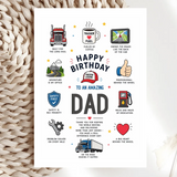 Personalised Truck Driver Birthday Card - truck driver, personalised truck driver, truck driver birthday, driver