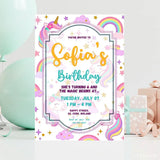 Personalised Unicorn Birthday Party Invitation - unicorn birthday, unicorn birthday party, birthday party invitation,