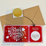 Personalised Valentine Scratch Ticket – Foil Surprise Reveal - personalised valentine scratch, valentine scratch