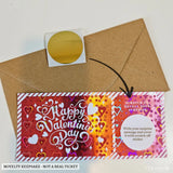 Personalised Valentine Scratch Ticket – Foil Surprise Reveal - personalised valentine scratch, valentine scratch
