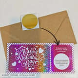 Personalised Valentine Scratch Ticket – Foil Surprise Reveal - personalised valentine scratch, valentine scratch