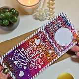 Personalised Valentine Scratch Ticket – Foil Surprise Reveal - Pink Glitter Foil Ticket - Printarelle