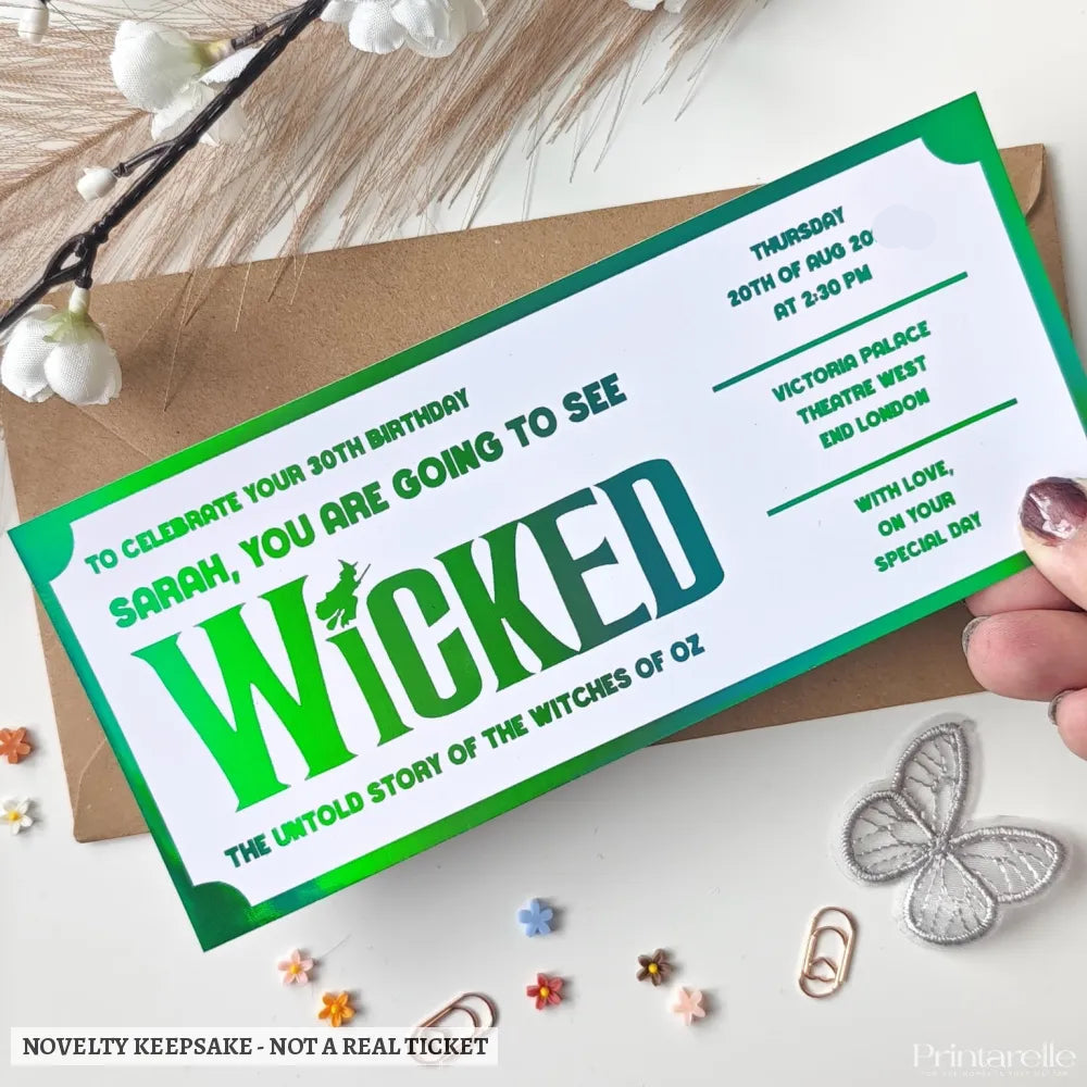 Personalised Wicked Theatre Gift | Birthday & Special Occasions - personalised wicked theatre, wicked theatre